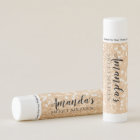 Personalised Lip Balm Party Favour | Gold Lights
