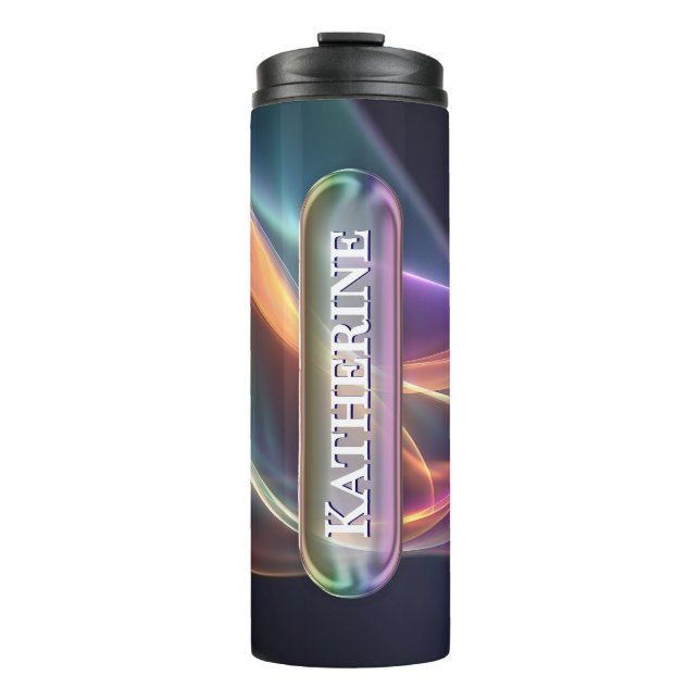 Personalised Liquid Glass Name Tumbler | Custom Mo (Front)