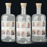 Personalised Liquor Bottle Label Grandpa Pictures<br><div class="desc">"Celebrate Grandpa in style with a personalised liquor bottle label featuring his favourite photos and your custom message! Whether it’s for his birthday,  Father’s Day,  retirement,  or just a heartfelt thank-you,  this unique label transforms any bottle into a keepsake."</div>