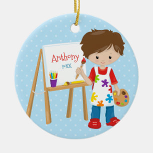 Personalised Little Artist Christmas Ornament