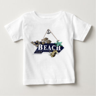 Personalised Little Beach Bum Baby T-Shirt