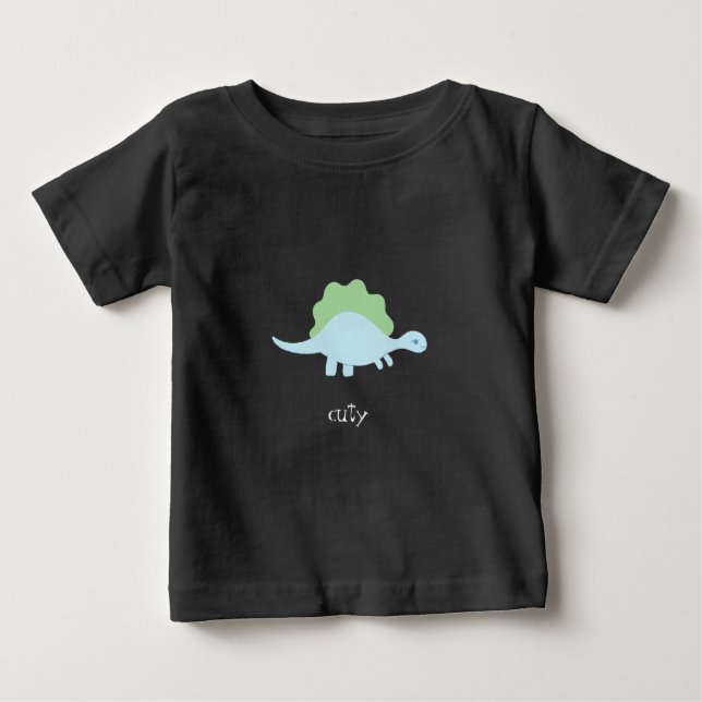 Personalised , little dinosaur baby T-Shirt (Front)