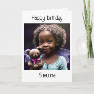 Personalised Little Girl Happy Birthday Card