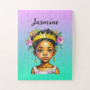 Personalised Little Girl Princess of Colour Jigsaw Puzzle