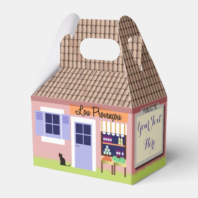 Personalised Little House of Provence Favour Box (Back Side)