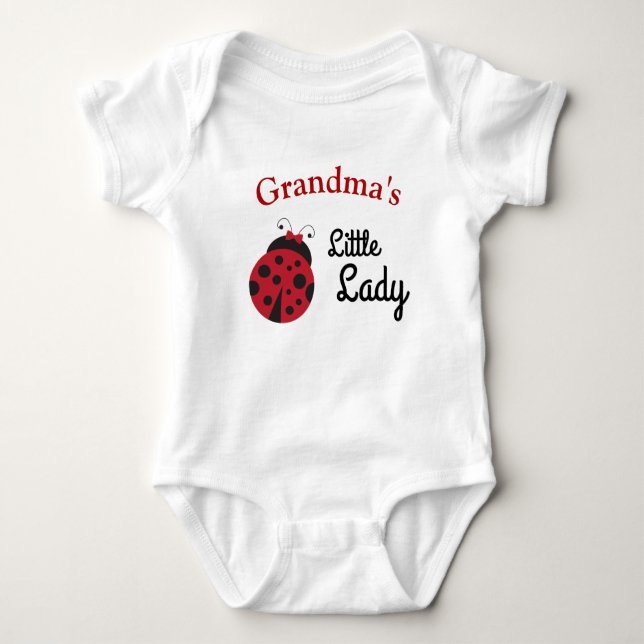 Personalised Little Lady Ladybug Baby Bodysuit (Front)