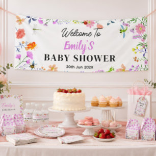 Personalised Little Love Bug Baby Shower Banner