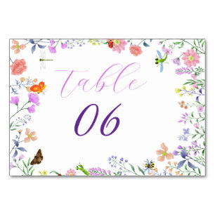 Personalised Little Love Bug Baby Shower Table Number