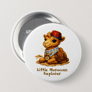Personalised Little Moroccan Explorer Camel – Cute 7.5 Cm Round Badge