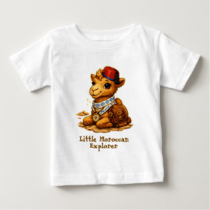 Personalised Little Moroccan Explorer Camel – Cute Baby T-Shirt