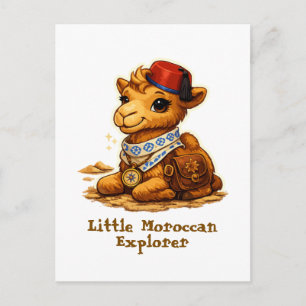 Personalised Little Moroccan Explorer Camel – Cute Postcard