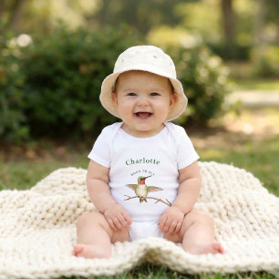 Personalised Little Pollinators Born To Fly Baby Bodysuit