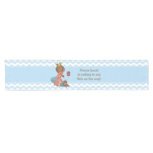 Personalised Little Prince on Phone Baby Shower Short Table Runner