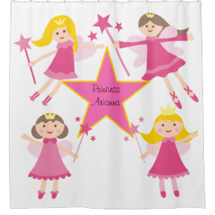 Personalised Little Princess Girls Shower Curtain