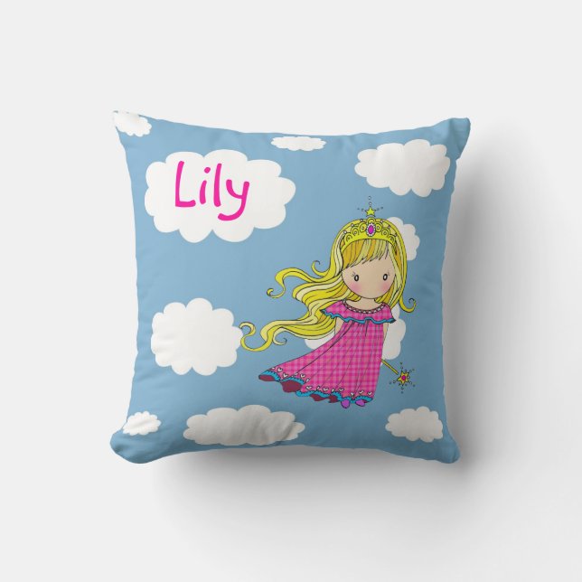 Personalised Little Princess Throw Pillow (Front)