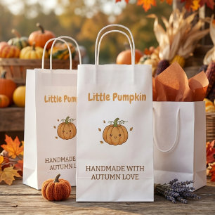 Personalised Little Pumpkin Baby Blanket Small Gift Bag