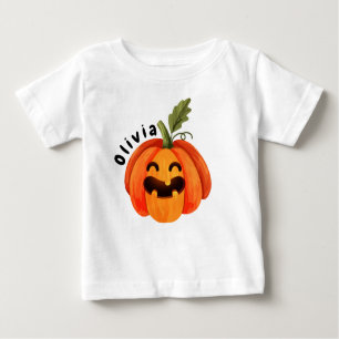 Personalised Little Pumpkin Halloween Baby T-Shirt