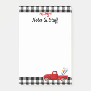 Personalised Little Red Truck Post-it Notes