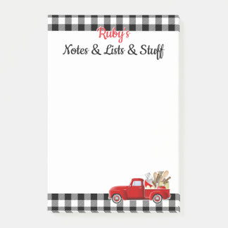 Personalised Little Red Truck Post-it Notes