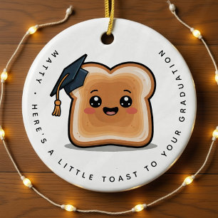 Personalised Little Toast to Your Graduation Gift Ceramic Ornament