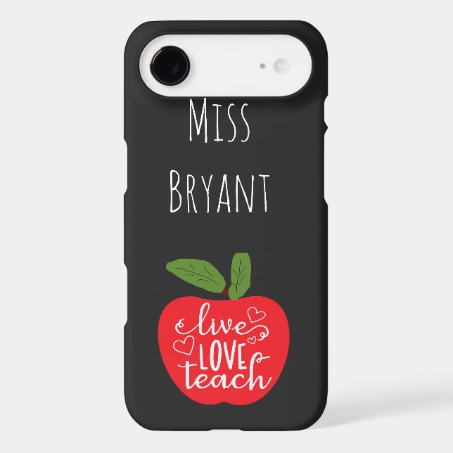 Personalised Live Love Teach Case-Mate iPhone Case (Back)