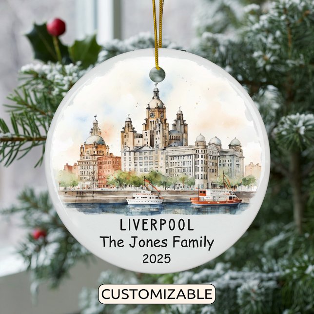 Personalised Liverpool Ornament, England Ceramic Ornament (Creator Uploaded)