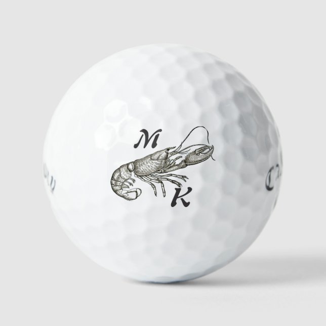 Personalised Lobster Design Callaway Golf Balls (Front)