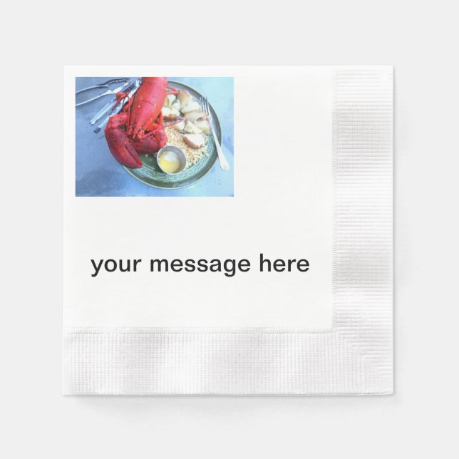 personalised lobster napkins (Front)