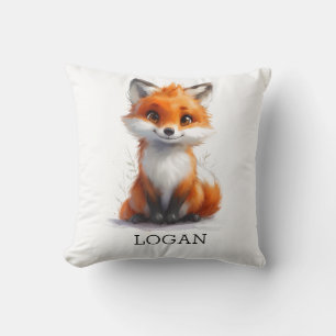 Personalised Logan Fox Cub Pillow