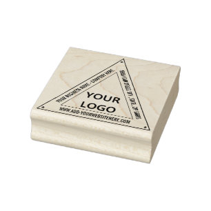 Personalised Logo Address Triangle Rubber Stamp