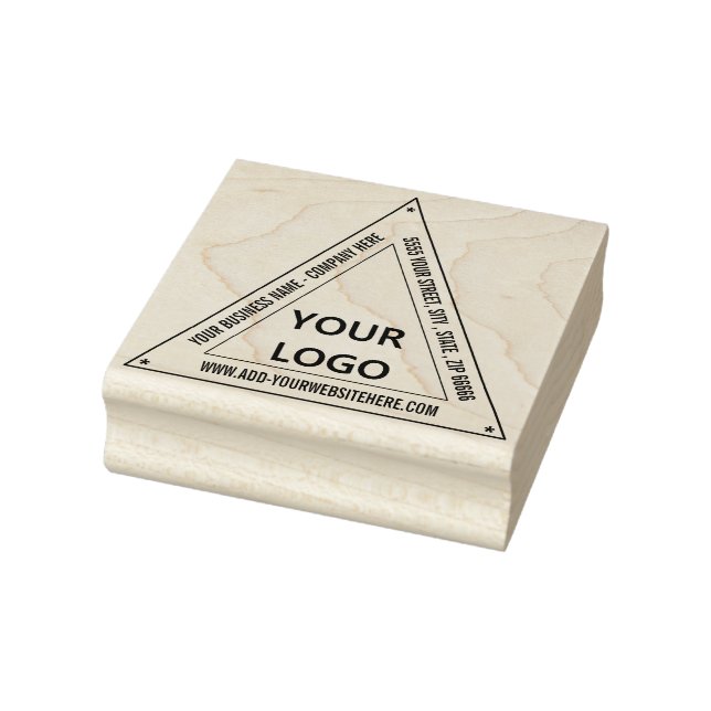 Personalised Logo Address Triangle Rubber Stamp (Stamp)