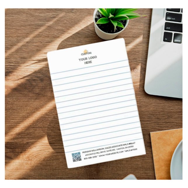 Personalised Logo and QR Code Lined     Post-it Notes (Creator Uploaded)