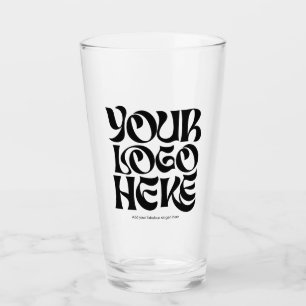 Personalised Logo and Text Beer Glasses