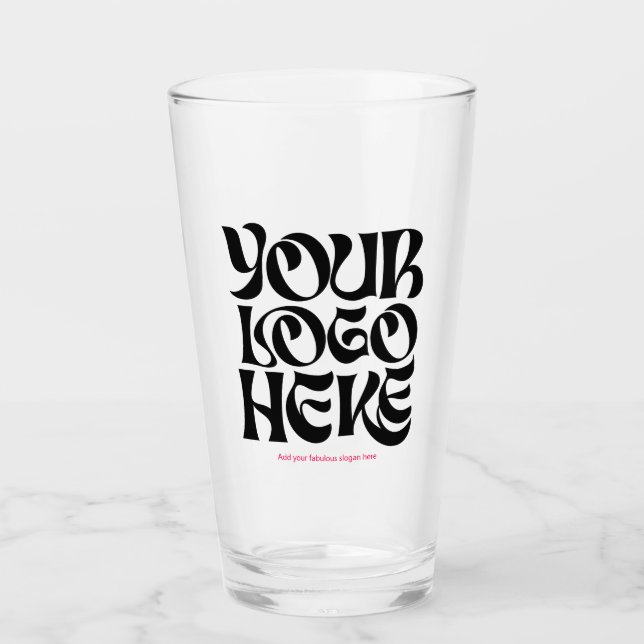 Personalised Logo and Text Beer Glasses (Front)