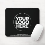 Personalised Logo and Text Modern Mouse Pad<br><div class="desc">Create your unique personalised mouse pads uploading your business logo and adding your custom text. A simple and professional design will impress your customers! The modern mouse pad template is fully customisable. You can add logo, photo, clipart or images to the back side too. Add your custom text with this...</div>
