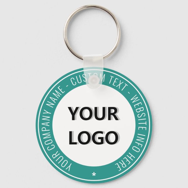Personalised Logo and Text Promotional Keychain (Front)