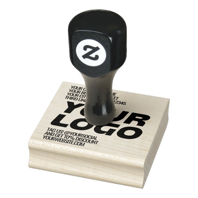 Personalised Logo and Text Promotional Rubber Stamp (Stamp)