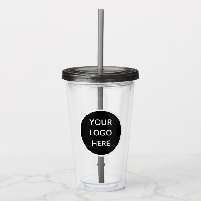 Personalised Logo Business Company Script  Acrylic Tumbler (Front)