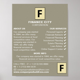 Personalised Logo, Business & Finance Advertising Poster