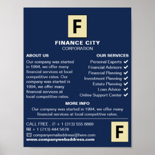 Personalised Logo, Business & Finance Advertising Poster