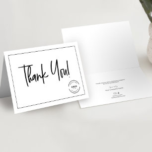 Personalised Logo Client Appreciation folded Thank You Card