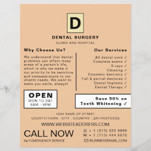 Personalised Logo, Dentistry, Dentist Advertising Flyer