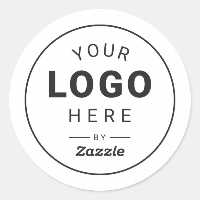 Personalised Logo Design Classic Round Sticker (Front)