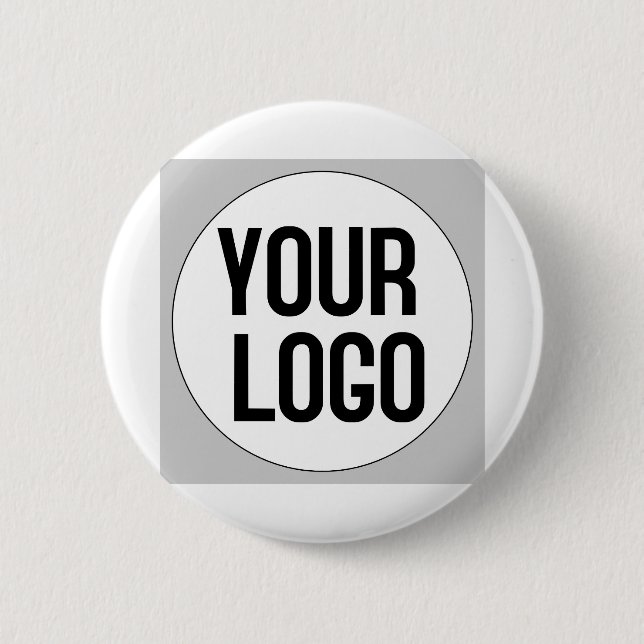 Personalised logo design template on 6 cm round badge (Front)