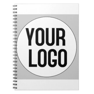 Personalised logo design template on notebook