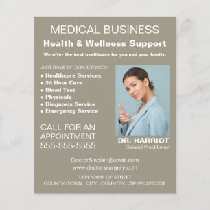 Personalised Logo, General Practitioner, Nurse Flyer