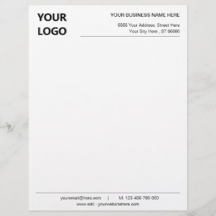 Personalised Logo Name Address Info Letterhead