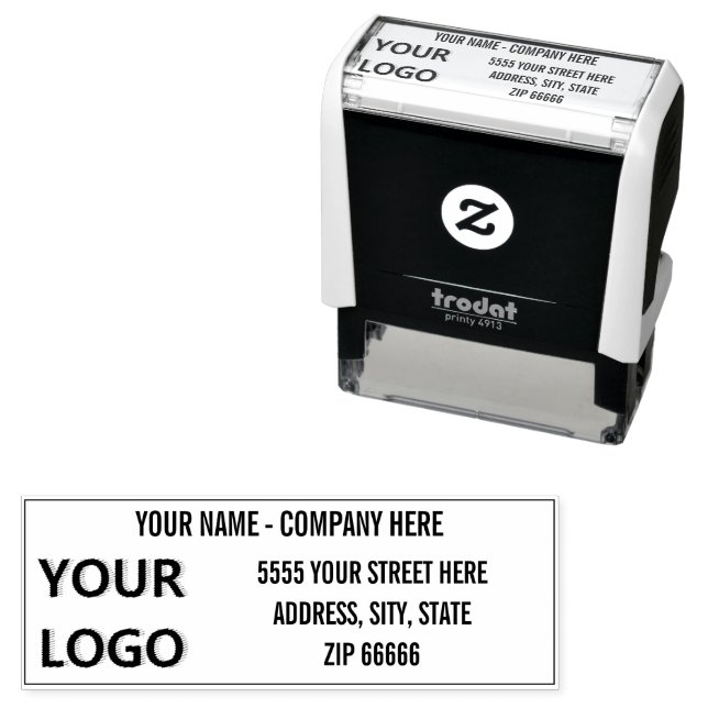 Personalised Logo Name Address Self-inkin Stamp (In Situ)