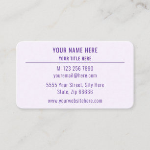 Personalised Logo Name Info Business Card
