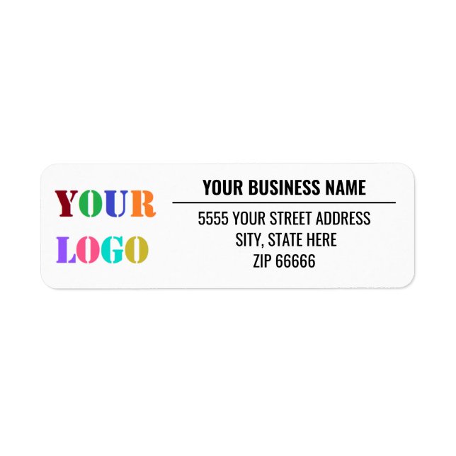Personalised Logo Name Return Address Labels (Front)